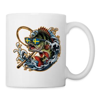 Schweden Angeln - Tasse - Weiß - Rechts