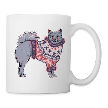 FINNISCHER SPITZ IM JUMPER - Tasse - Weiß - Rechts