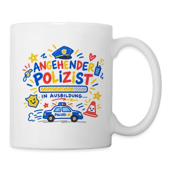 Angehender Polizist Polizei Ausbildung Geschenk - Tasse - Weiß - Rechts