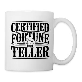 Zertifizierte Wahrsagerin - Tasse - Weiß - Rechts