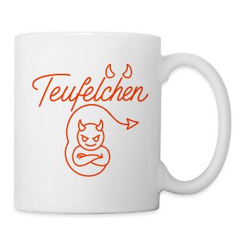 Teufel oder Engel Teufelchen - Tasse - Weiß - Rechts