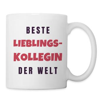 Beste Lieblingskollegin der Welt - Tasse - Weiß - Rechts
