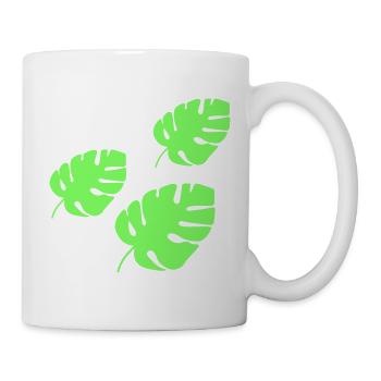 Tropisches Blatt  - Tasse - Weiß - Rechts