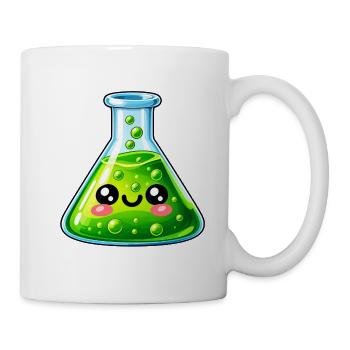 Grüner Blubber im Erlenmeyer - Tasse - Weiß - Rechts