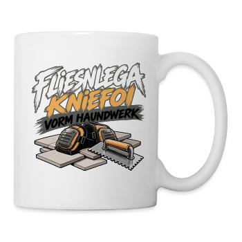 Fliesnlega Kniefoi vorm Haundwerk - Tasse - Weiß - Rechts