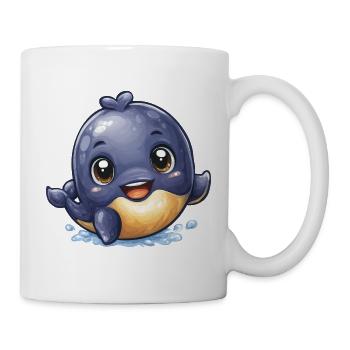 Kuschelbaby Wal im Wasserspiel - Tasse - Weiß - Rechts