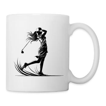 Golf Mädchen - Tasse - Weiß - Rechts