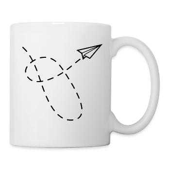 Papierflieger - Tasse - Weiß - Rechts
