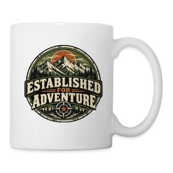 Established for Adventure – Outdoor-Abzeichen - Tasse - Weiß - Rechts