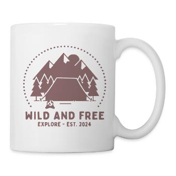 Wild und Frei Bergcamping - Tasse - Weiß - Rechts
