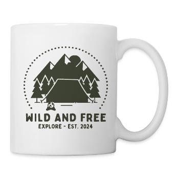 Waldcamping Freiheit - Tasse - Weiß - Rechts