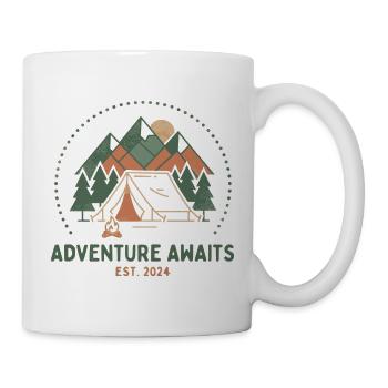 Bergcamping Abenteuer Retro - Tasse - Weiß - Rechts
