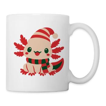 Axolotl Weihnachtsmuetze Icon - Tasse - Weiß - Rechts