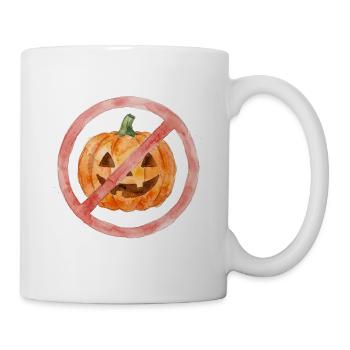 Verbotener Halloween Kürbis Aquarell - Tasse - Weiß - Rechts
