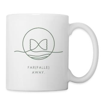 Pasta Lover Geschenk – Weit entfernte Linienzeichnung - Tasse - Weiß - Rechts