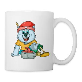 Eisbären Curling - Tasse - Weiß - Rechts