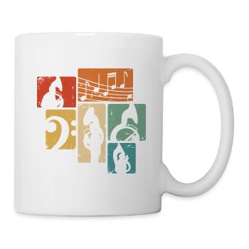 Sousaphon Retro Blasmusik Musiker Sousaphonist - Tasse - Weiß - Rechts