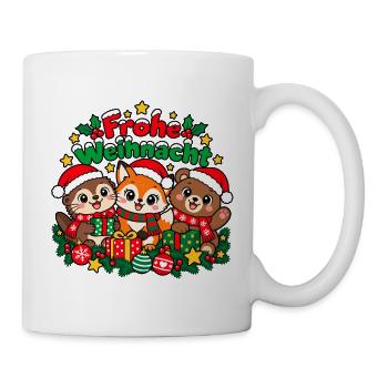 Weihnachts Waldtiere - Tasse - Weiß - Rechts