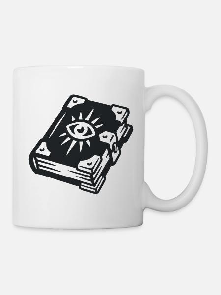 Zauberbuch Magie Wappen - Tasse - Weiß