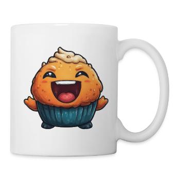 Kuschelmuffin Lachender Cupcake - Tasse - Weiß - Rechts