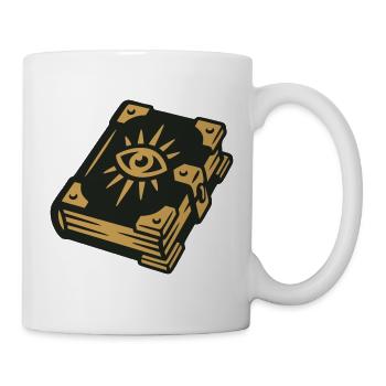 Zauberbuch Auge Magie Wappen - Tasse - Weiß - Rechts