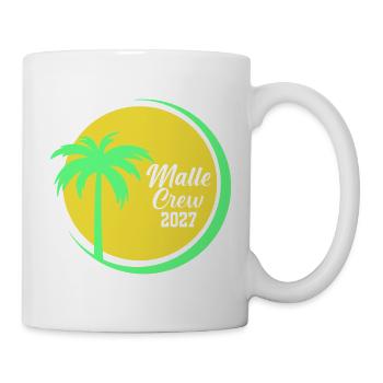 Malle Crew 2027 Palmen Design - Tasse - Weiß - Rechts
