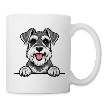 Zwergschnauzer - Tasse - Weiß - Rechts