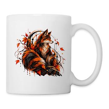 Der majestätische Herbstfuchs - Tasse - Weiß - Rechts