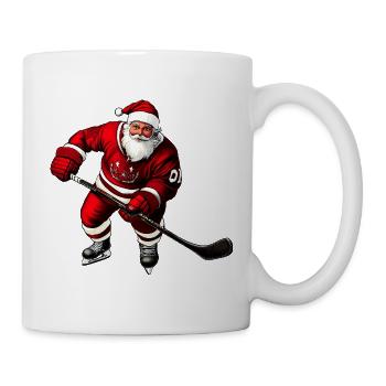 Weihnachten Eishockeyspieler - Tasse - Weiß - Rechts