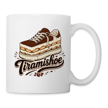 Tiramishoe, Lustiges Coffee & Tiramisu Design - Tasse - Weiß - Rechts