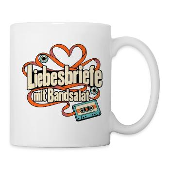 Kassette Mixtape Kassettennostalgie Musikfan - Tasse - Weiß - Rechts