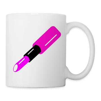 Lippenstift Design - Tasse - Weiß - Rechts