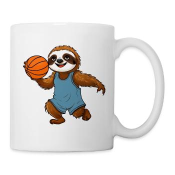 Faultiere Basketball - Tasse - Weiß - Rechts