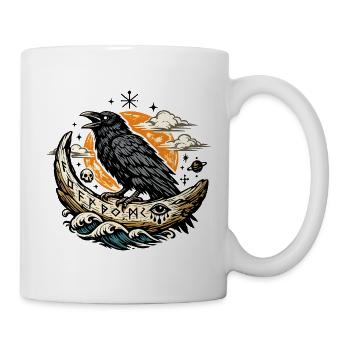 Rabenmond und Flammender Mond - Tasse - Weiß - Rechts