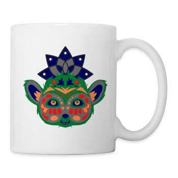 Bunter Lemur - Tasse - Weiß - Rechts
