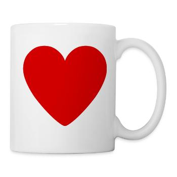 Crimson Heart Emblem - Tasse - Weiß - Rechts