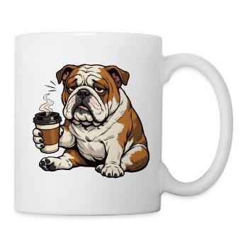 Englische Bulldogge Bully  Bullybesitzer Bullyfan - Tasse - Weiß - Rechts