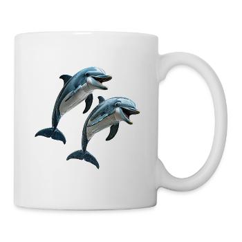 Delfine - Tasse - Weiß - Rechts