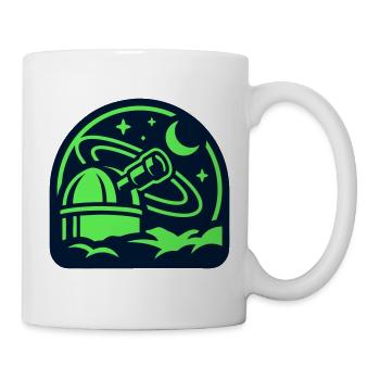 Sternwarte Teleskop Logo - Tasse - Weiß - Rechts