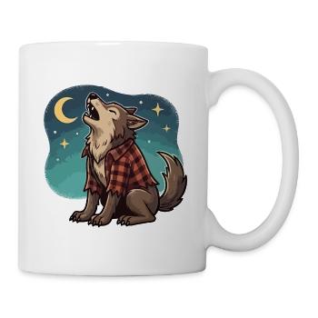 Werwolf im karierten Hemd - Tasse - Weiß - Rechts