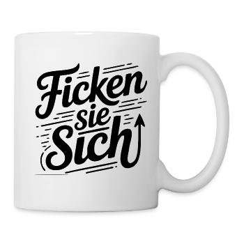 Fick dich Ficken sie sich Sprüche Mann Frau Fuck - Tasse - Weiß - Rechts