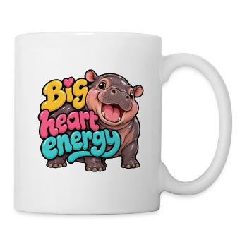 Zwergflusspferd - Tasse - Weiß - Rechts