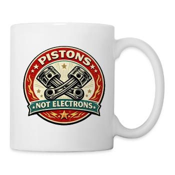 Kolben, keine Elektronen, die rasen - Tasse - Weiß - Rechts