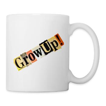 Grow Up Collage-Typografie - Tasse - Weiß - Rechts