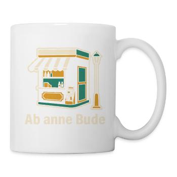 Ruhrpott Bude Trinkhalle Kiosk Retro - Tasse - Weiß - Rechts