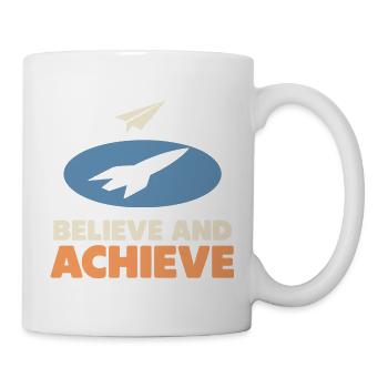 Believe And Achieve Motivation Gym Kraftsport - Tasse - Weiß - Rechts