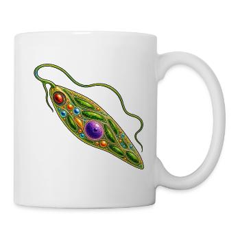Euglena – Farbenfrohes Geißeltierchen Biologie - Tasse - Weiß - Rechts