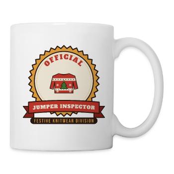 Offizieller Weihnachtspullover-Inspektor - Tasse - Weiß - Rechts