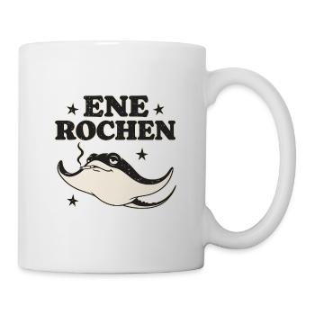 Rochen mit Pfeife im Retrolook - Tasse - Weiß - Rechts