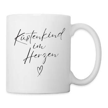 Küstenkind im Herzen - Tasse - Weiß - Rechts